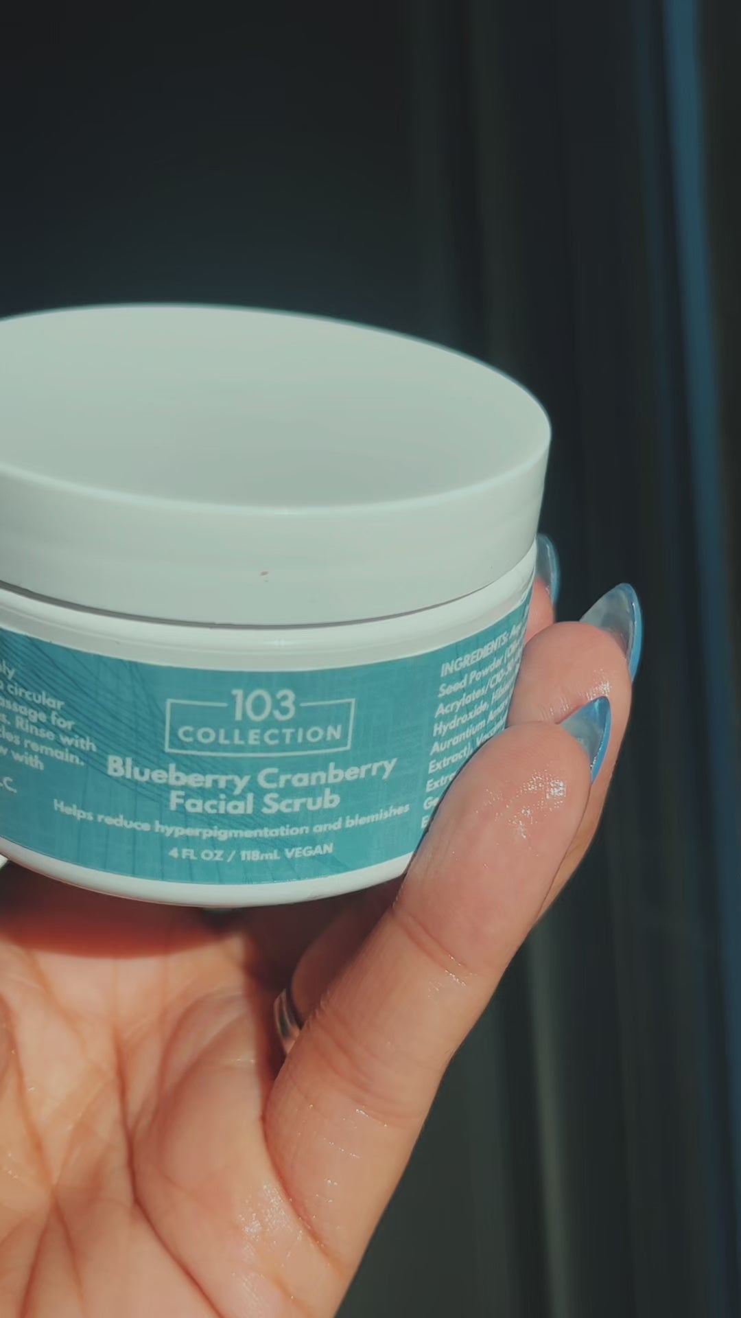 Vegan Blueberry Cranberry Facial Scrub